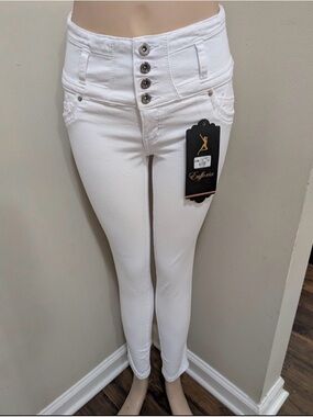 High rise skinny jeans size 5 colombian